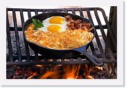 camp-cooking * Camp Cooking - Who says you have to rough it? Secret is a heavy pan for even heat. * 750 x 500 * (46KB)