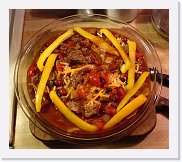 chinese-chili * Chinese Chili - a sweet and sour blend of east meats west. Topped with fresh sweet peppers and served with ritz crackers for dipping. * 750 x 661 * (83KB)