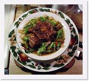 oxtails-stew * Oxtail Stew - One of the tastier cuts of beef, cooked tender enough to fall off the bone. The tails are skillet brazed then slow cooked for melt in your mouth flavor. * 750 x 674 * (84KB)